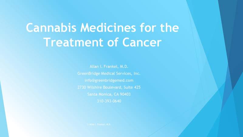 Cannabis Cancer Treatment Slide 1