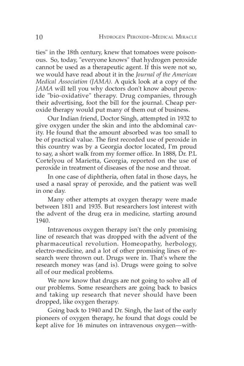 Hydrogen Peroxide Medical Miracle page 12