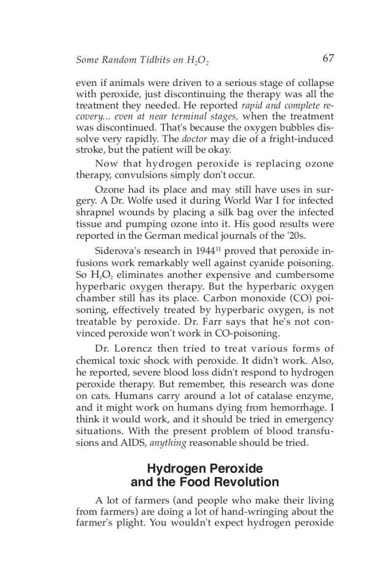Hydrogen Peroxide Medical Miracle page 69