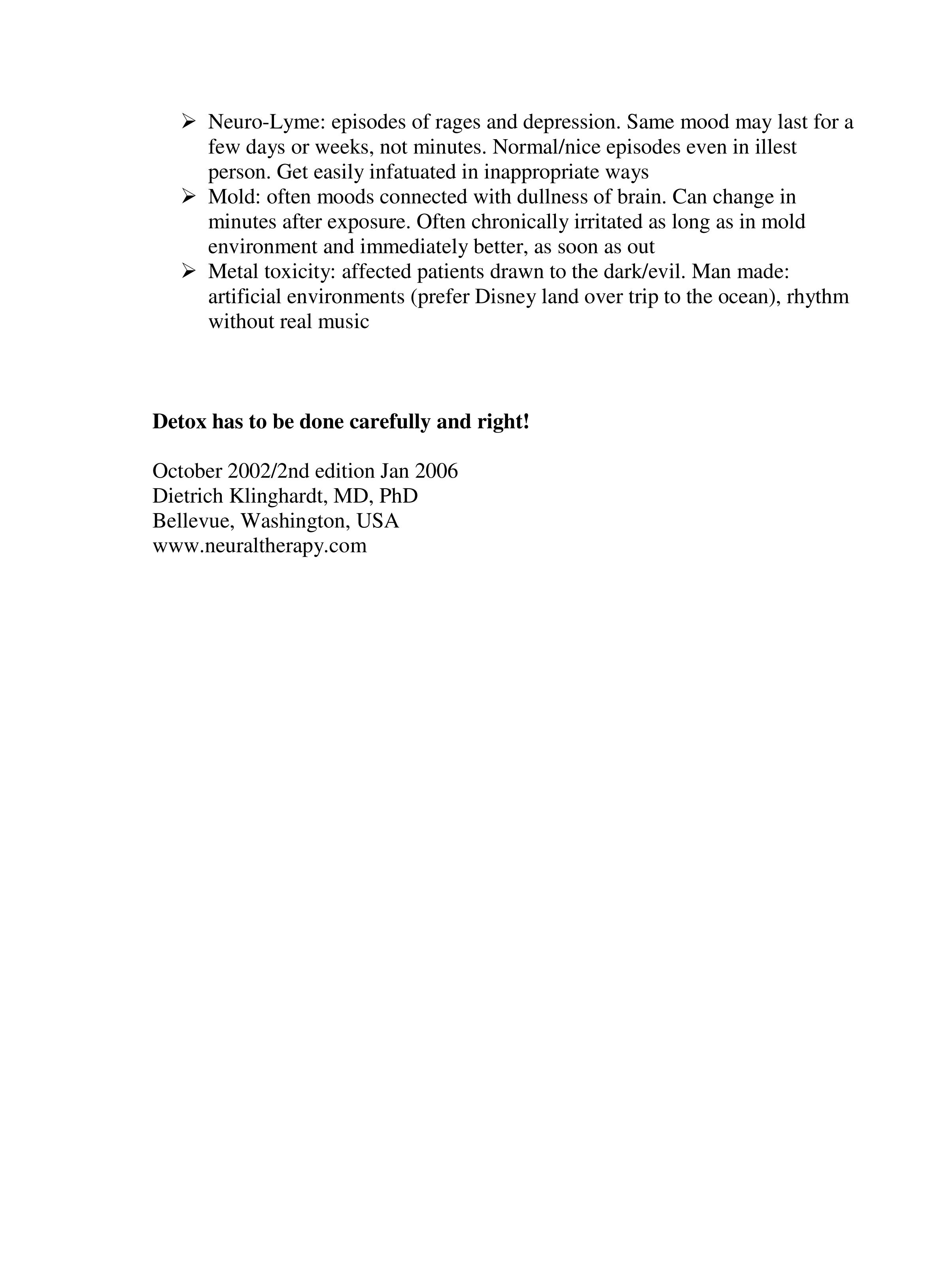 Klinghardt Neurotoxin Protocols page 19