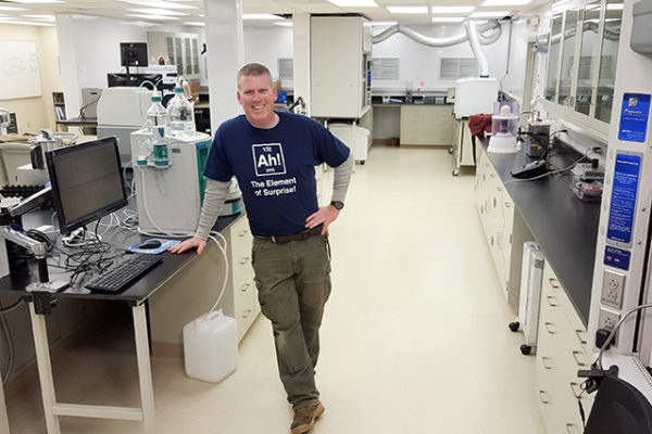 Mike Adams in his lab
