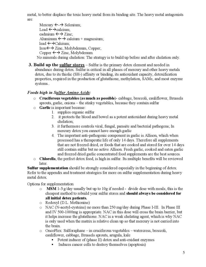 Neurotoxin Detox Instructions page 5