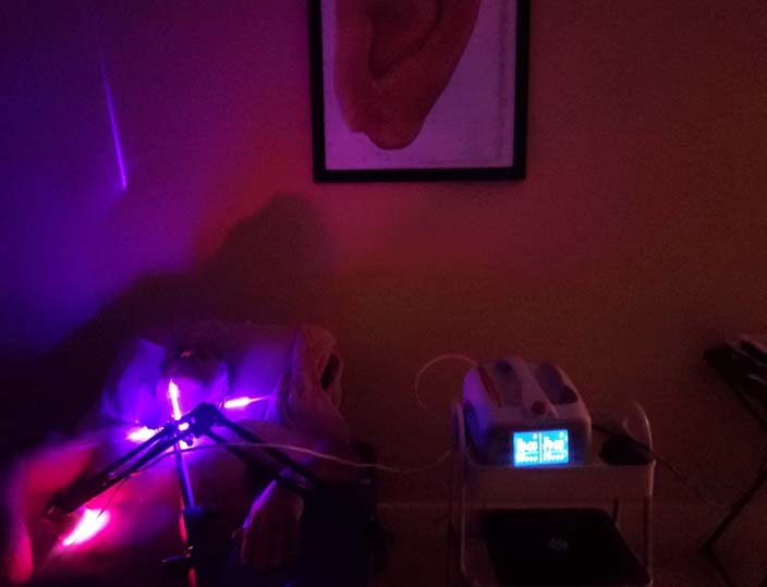 Laser therapy room setup