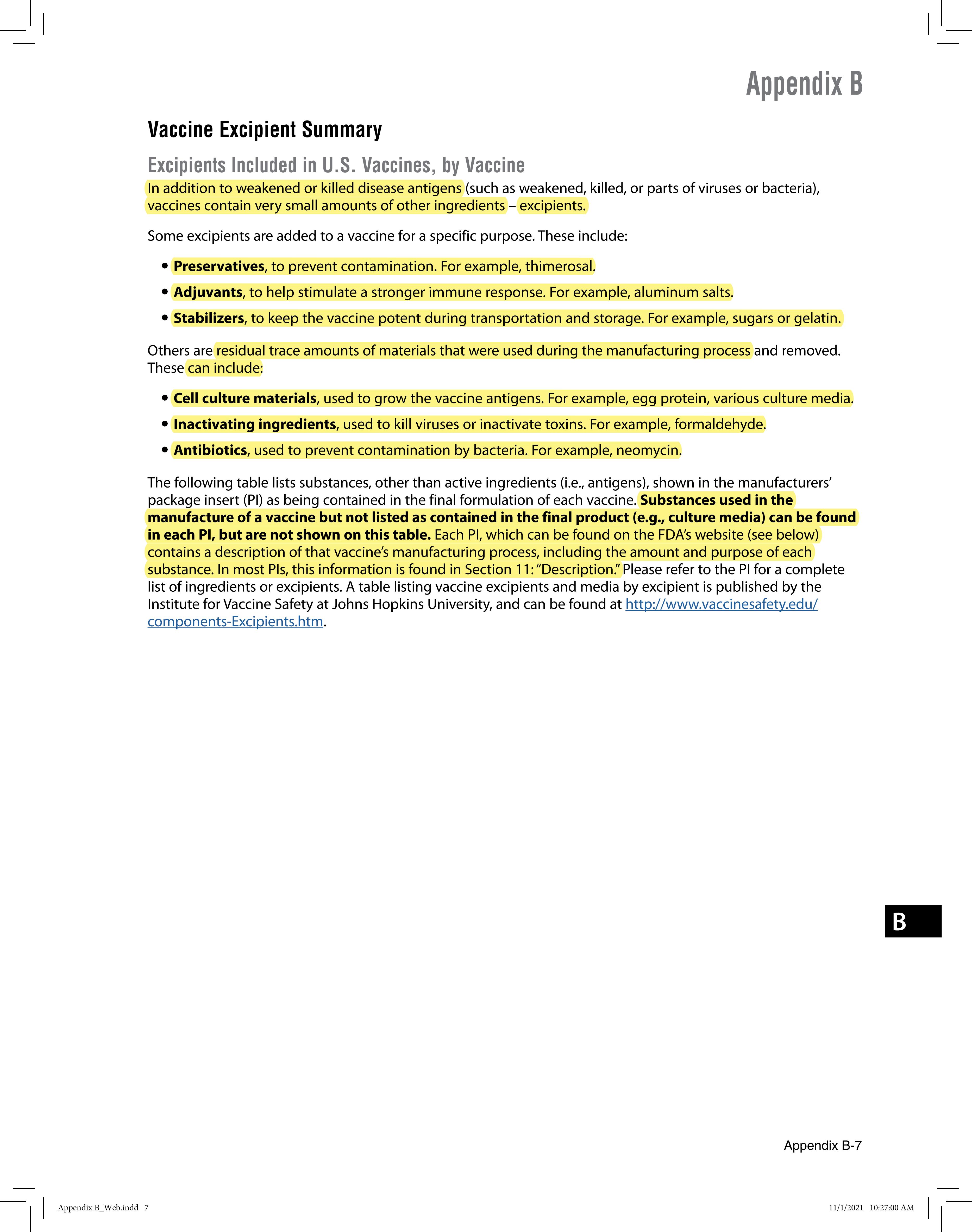 CDC vaccine excipient page2