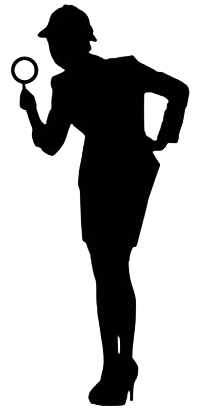 Black silhouette of The Sherlock Forensic Nurse logo